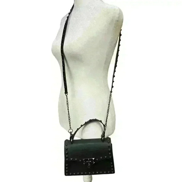 Black Studded Clutch Purse - Picture 3 of 5